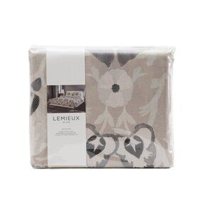 LEMIEUX ET CIE Grey Linen Blend Duvet Set